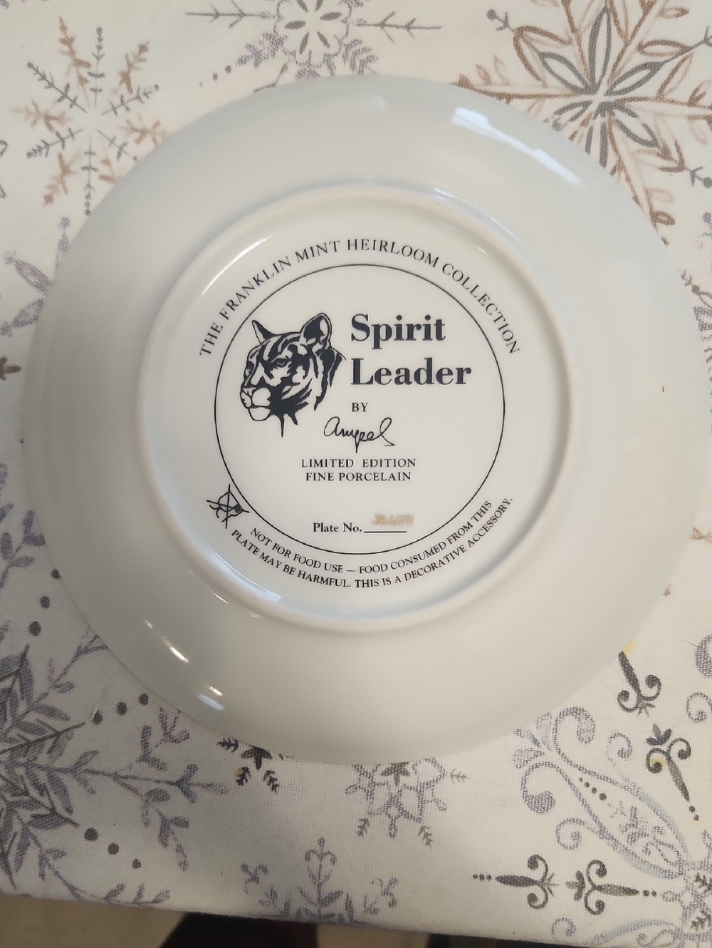 Spirit Leader Decorative Porcelain Plate - White by